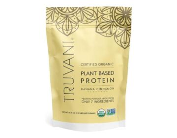 Truvani Vegan Pea Protein Powder | Banana Cinnamon | 20g Organic Plant Based Protein | 20 Servings | Keto | Gluten & Dairy Free | Low Carb | No Added Sugar